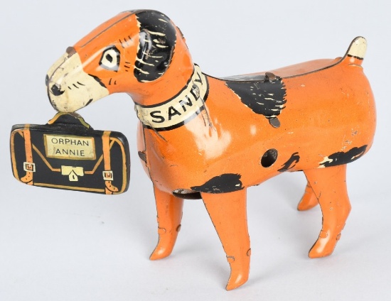 MARX 1930's ORPHAN ANNIE's DOG SANDY TIN windup