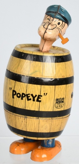 CHEIN Tin Windup POPEYE IN THE BARREL