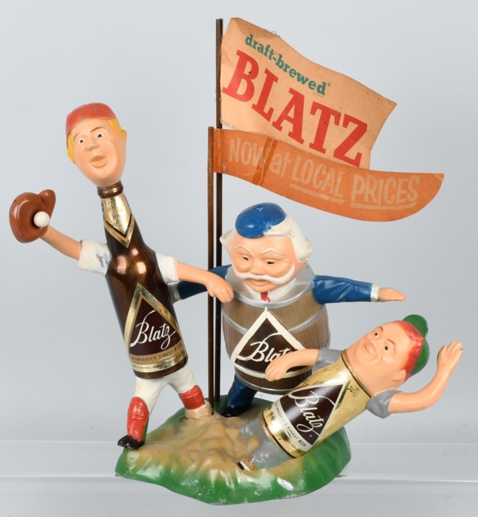 Beer Baseball Wisconsin Milwaukee Braves & Blatz Draft Brewed Beer 1963 Promo 