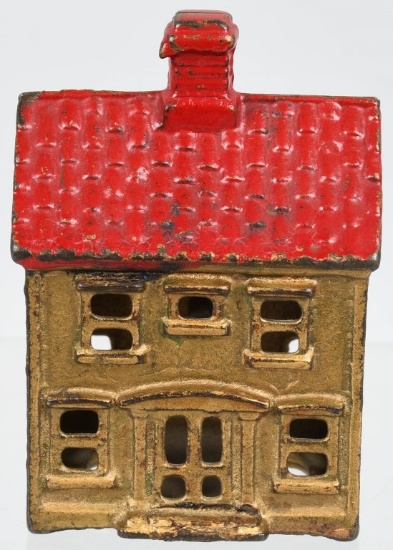 A.C. WILLIAMS TWO STORY HOUSE cast iron BANK