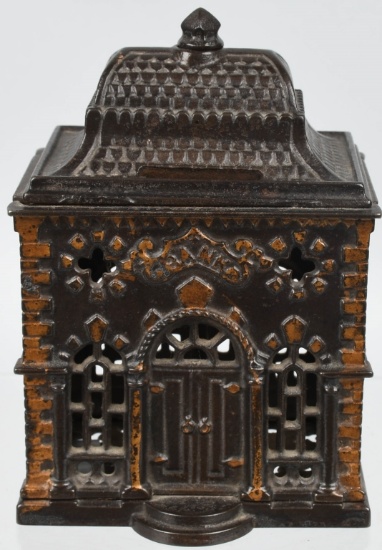 1887 STEVENS cast iron ROOF BANK