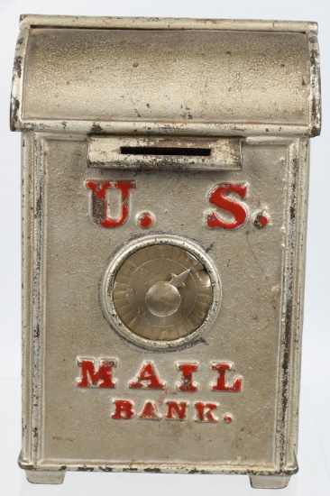O.B. FISH CO. cast iron US MAIL COMBINATION BANK