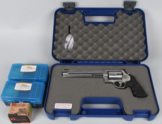 SMITH & WESSON 500 MAGNUM, BOXED, W/ AMMO