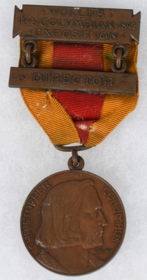 COLUMBIAN EXPOSITION "DIRECTOR" BADGE MEDAL