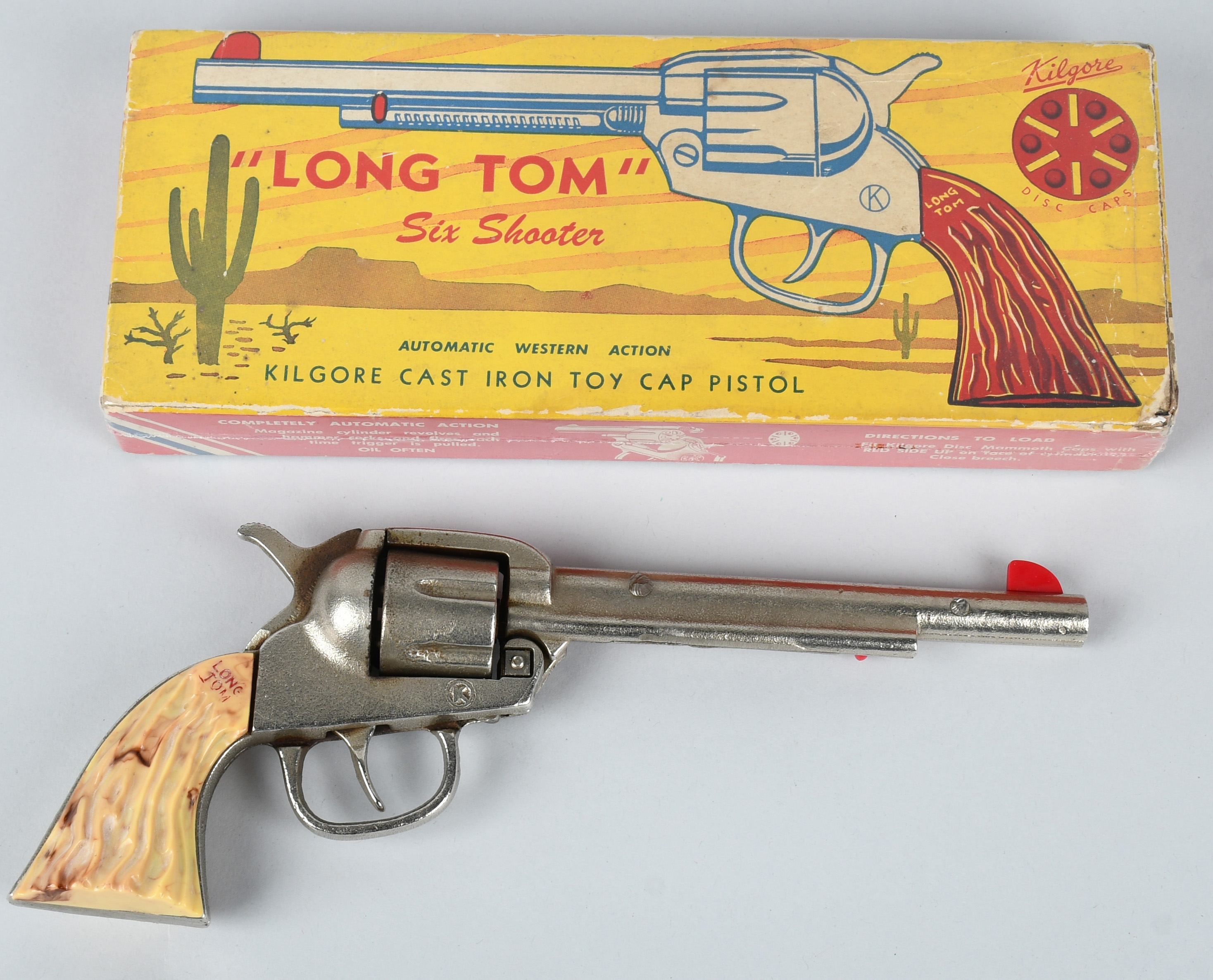 KILGORE LONG TOM SIX SHOOTER CAP GUN w BOX Proxibid