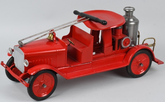 BUDDY L 1930 pressed steel SIT-N-RIDE FIRE PUMPER