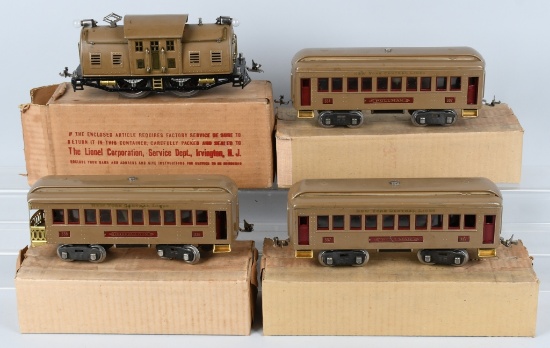 PREWAR STD-GA LIONEL #10 ENGINE & 3 CARS BOXED