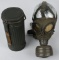 WWII NAZI GERMAN ARMY M30 GASMASK & CANISTER