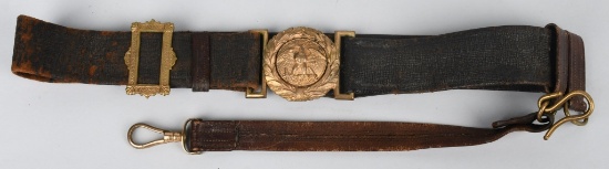 19TH CENTURY REVENUE CUTTER BELT PLATE & BELT