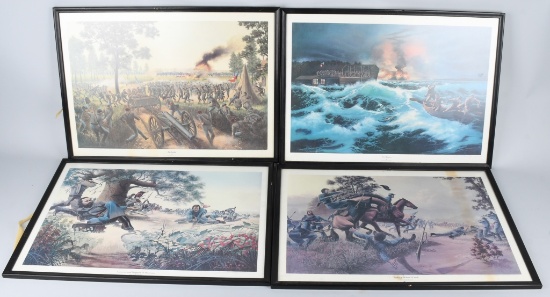 CIVIL WAR JAMES THOMAS NEUMANN PRINT LOT (4)