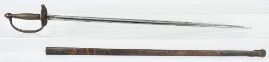 CIVIL WAR M 1840 AMES NCO SWORD & SCABBARD 1862