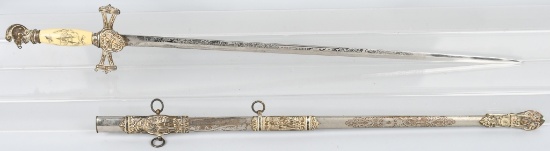 19th CENT. KNIGHTS TEMPLAR FRATERNAL SWORD