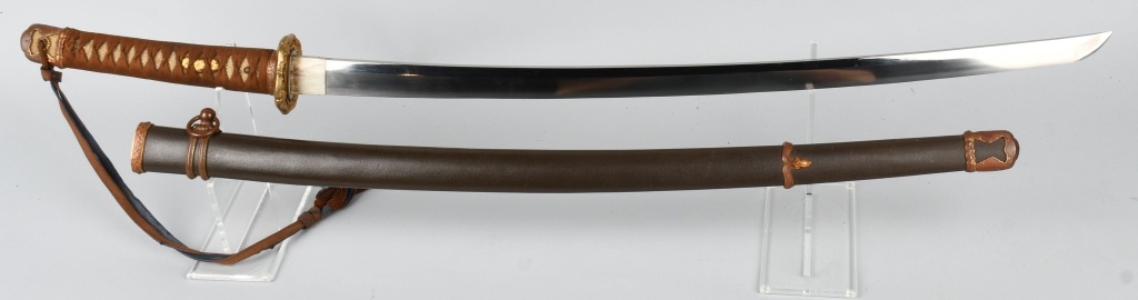 JAPANESE WWII TYPE 98 KATANA and SAYA SIGNED TANG