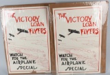 2- WWI THE VICTORY LOAN FLYERS AIRPLANE TRAIN POST