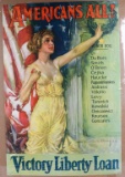 WWI AMERICANS ALL VICTORY LIBERTY LOAN POSTER