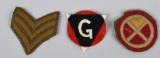 3 WWI US PATCHES, 35th and 19th INFANTRY, SGT