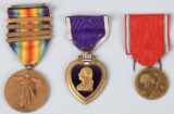 WW1 32ND DIVISION NAMED PURPLE HEART MEDAL GROUP