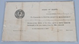 1824 MAINE MILITIA DOCUMENT - WITH STATE SEAL