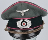 WWII NAZI GERMAN PANZER OFFICER VISOR CAP