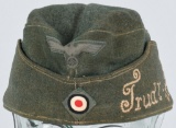 WWII NAZI GERMAN ARMY PERSONALIZED OVERSEAS CAP