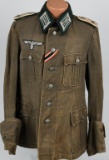 WWII NAZI GERMAN OFFICER TROPICAL ADMIN TUNIC