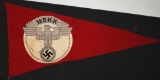 WWII NAZI GERMAN NSKK LARGE BUILDING FLAG