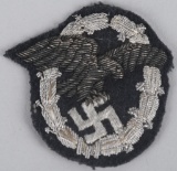 WWII NAZI GERMAN OBSERVER'S BADGE IN BULLION