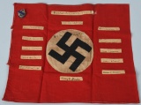 WWII NAZI GERMAN SIGNED FLAG 309th INFANTRY 78th