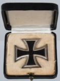 WWII NAZI GERMAN CASED IRON CROSS 1ST CLASS 100 MK