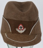 WWII NAZI RAD OFFICER'S ROBIN HOOD SERVICE CAP