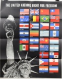 WWII US POSTER UNITED NATIONS FIGHT 1942