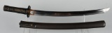 JAPANESE WAKIZASHI SWORD and SAYA SIGNED TANG