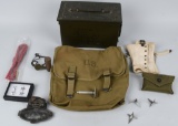 MIXED WWII to PRESENT MILITARIA IN AMMO CAN