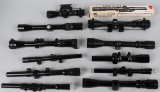 LOT OF 12 RIFLE AND PISTOL SCOPES