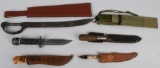 LOT 6 FIGHTING KNIVES - THEATER AND CAMP MADE