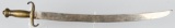 19th CENT. BRASS HILT SHORT SWORD
