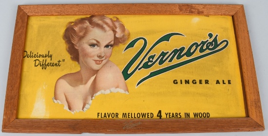 VERNOR'S GINGER ALE CARDBOARD SIGN