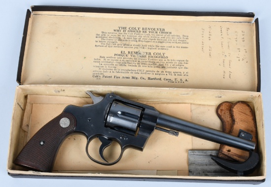 COLT OFFICIAL POLICE .38 PISTOL IN BOX MADE 1937