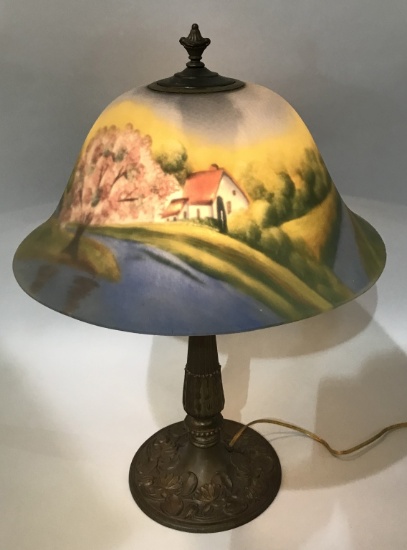 REVERSE PAINTED TABLE LAMP
