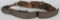 19th C TIBETAN SILVER PLATED IRON LEATHER BELT