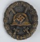 WWII NAZI 1ST PATTERN SPANISH BLACK WOUND BADGE