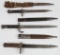 3-TURKISH MILITARY BAYONETS w/ SCABBARDS