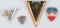 LOT OF 4 WWII PATRIOTIC V FOR VICTORY PINS
