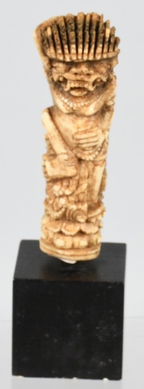 BALI ISLAND 20th C BONE KERIS KRIS HANDLE