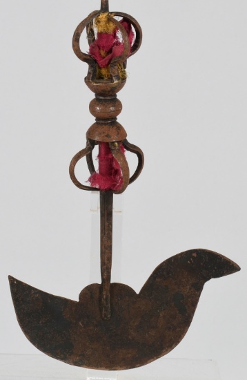19th C TIBETAN IRON DORJE KARTIKA KNIFE