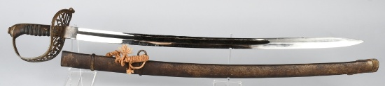 M1869 AUSTRIAN CAVALRY OFFICERS SWORD ZIMBLER