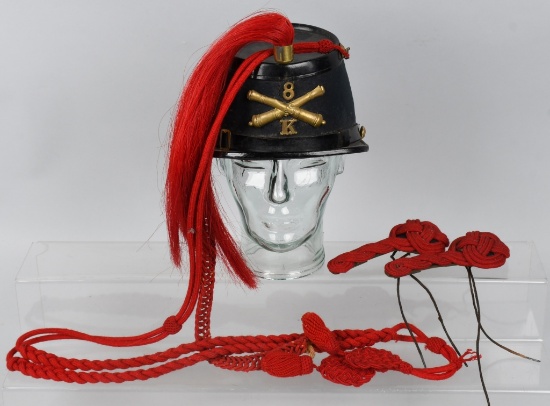 CIVIL WAR M1864 ARTILLERY SHAKO WITH CORDS & KNOTS