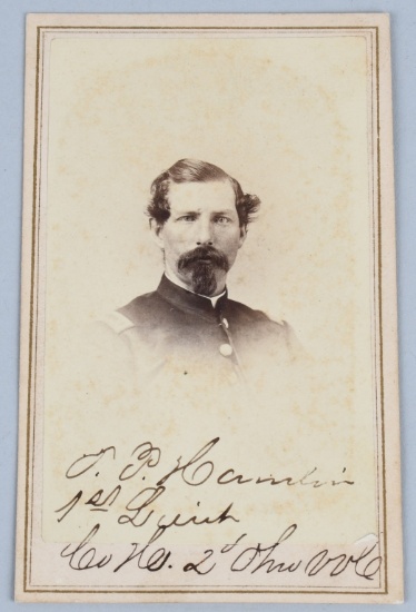 CIVIL WAR CDV ID'd 2nd OHIO CAVALRY LIEUTENANT