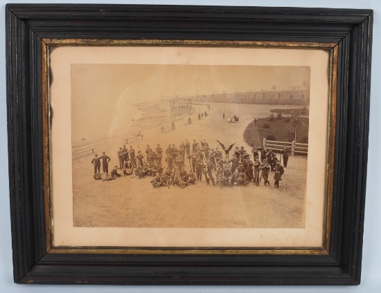 CIVIL WAR MAMMOTH PLATE ALBUMEN 8th WISCONSON REG.