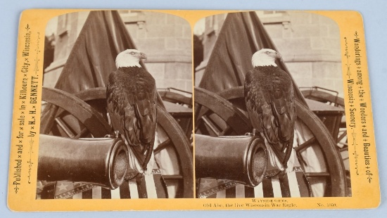 CIVIL WAR OLD ABE STEREOVIEW 8TH WISCONSIN REGT.